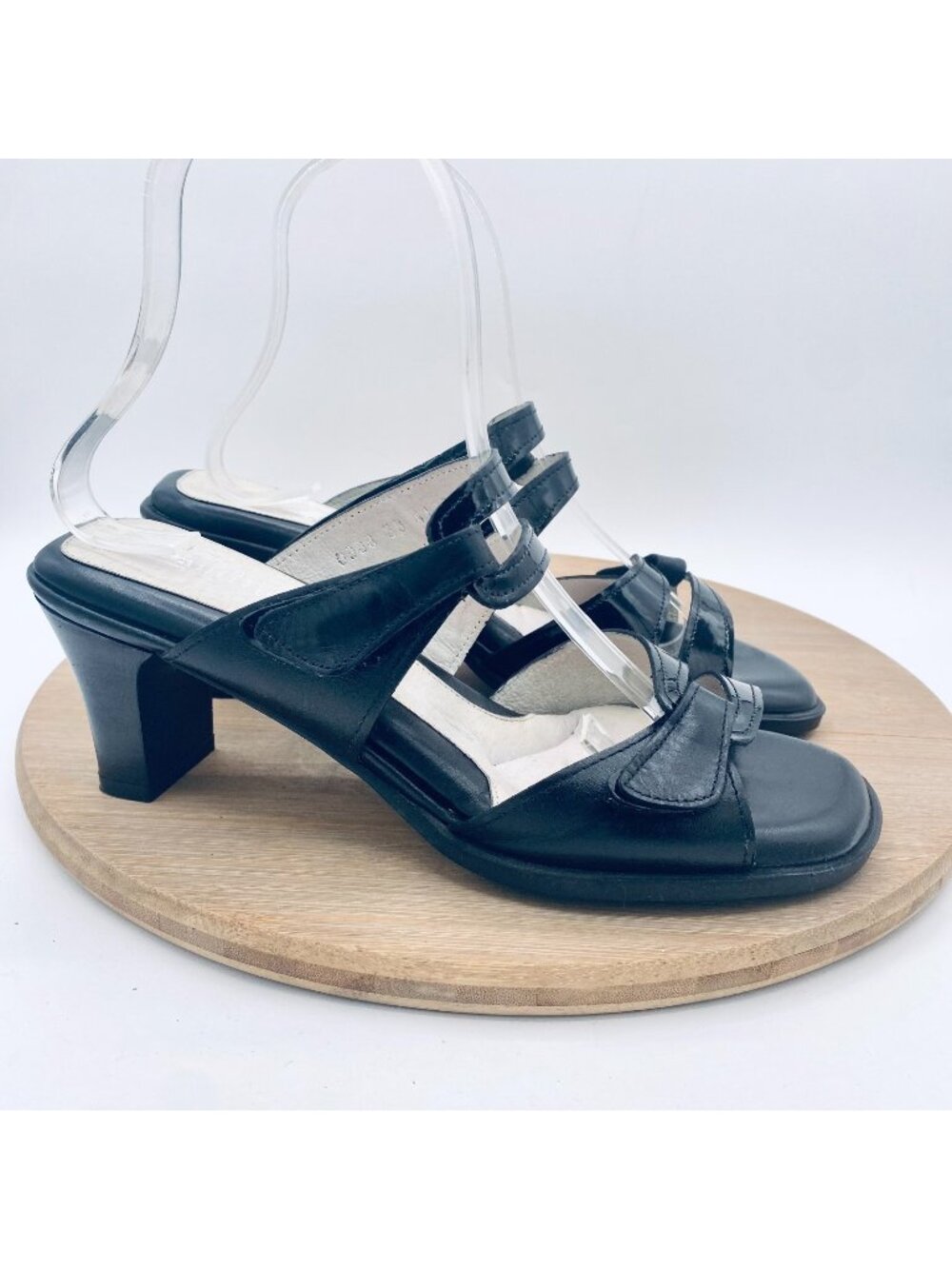 Beautifeel Heels Womens 8 39 Black Leather Comfort Mary Jane Pumps Peep